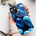 thumbnail image 5 of Blue Heart Shiny Glossy iPhone Case for Couple Valentine's Day Gift - Durable Shockproof with Soft TPU Silicone, Compatible with iPhone 11/12/13/14/15/16 (Pro Max/Plus), 5 of 9