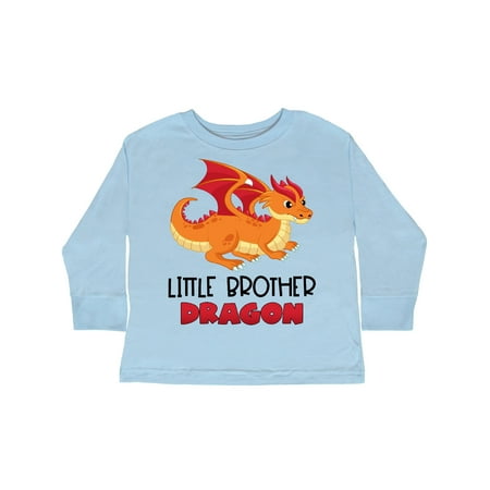 

Inktastic Little Brother Cute Red and Orange Dragon Gift Toddler Boy Girl Long Sleeve T-Shirt