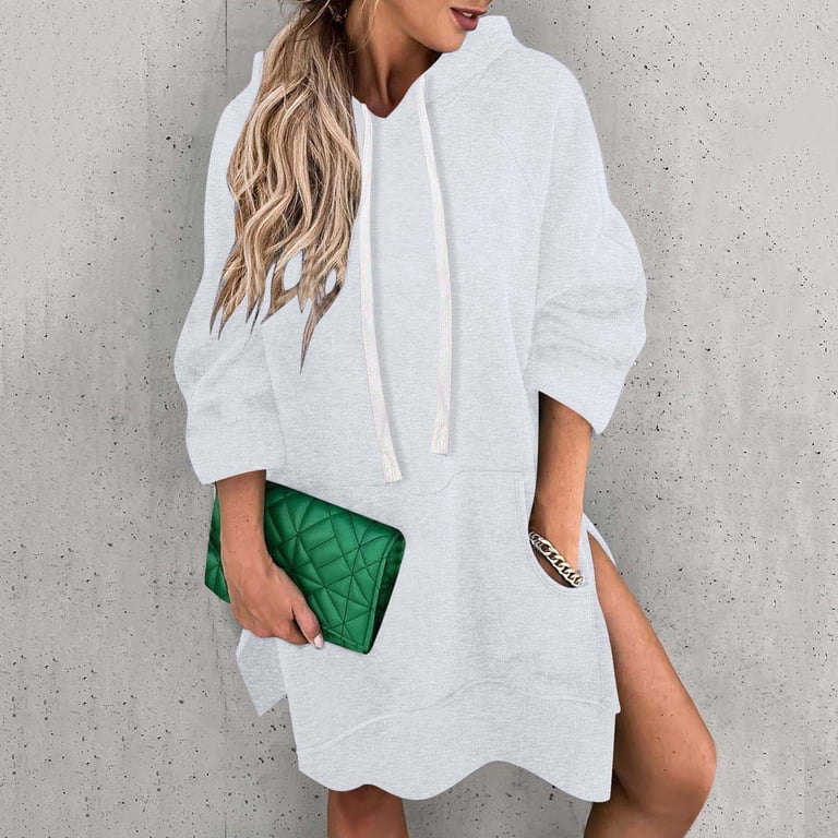 open lace back dress MARA OVERSIZED HOODIE DRESS main image 0