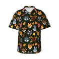 thumbnail image 2 of Goofa Forest Animal Faces Hawaiian Shirt for Men, Unisex Summer Beach Casual Short Sleeve Button Down Shirts,Aloha Tropical Floral print shirt-XX-Large, 2 of 9