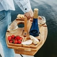 thumbnail image 4 of DPTALR Summer Portable Wooden Outdoor Picnic Wine Table Fruit And Vegetable, 4 of 9