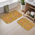 thumbnail image 2 of Pioneer Flower Floral Print Pattern Bath Mat Set Of 2,Non-Slip Rug for Bathroom,Kitchen,Bedroom,Entrance, 30x17 and 23.5x15.7 Inches, 2 of 5