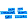 thumbnail image 1 of VALINK 6Pcs / Set Handwriting Fondant Cake Embossing Mold Plastic Letters Decoration Tool for Happy Birthday Best Wishes Baking, 1 of 6