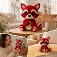 thumbnail image 3 of Crochetta Crochet Kit for Beginners - Crochet Starter Kit, Crochet Raccoon Doll DIY Kit, Learn to Crochet Kits for Adults, DIY Knitting Supplies, Rose‑Holding Raccoon(Red), 3 of 6