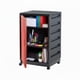 thumbnail image 3 of Italhome Mueble De Plástico En Color Negro Rojo con 3 Repisas, Cajonera Organizador Multiusos con Ruedas Arno, 3 of 7