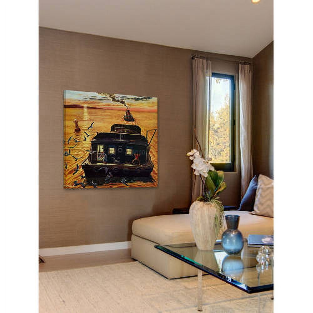 Marmont Hill - "Houseboat" Painting Print on Wrapped Canvas