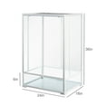 thumbnail image 4 of OiiBO 2 in 1 Reptile Tall Glass Terrarium, 24"x18"x36", White, 4 of 6