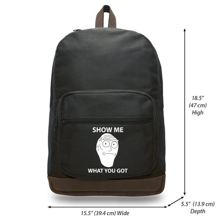 Show Me What You Got Canvas Teardrop Backpack with Leather Bottom (The Best Of Me Tears Of Joy Edition Vs Original)