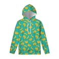 thumbnail image 3 of Sudadera con capucha con estampado de frutas tropicales y plátanos para hombre, sudadera con capucha con estampado 3D colorido, informal, de manga larga, para niños, 3 of 5