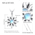 thumbnail image 6 of CUOKA MIRACLE Moonstone Necklace 925 Sterling Silver Necklace Black Cubic Zirconia Sun Pendant for Women Jewelry Birthday Graduation Gifts for Mom Daughter Wife Friends, 6 of 7