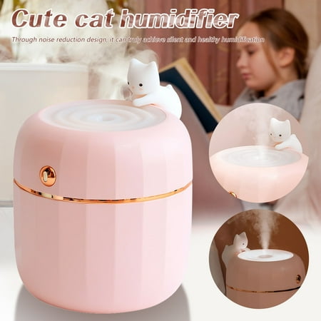 

Ounabing Portable Curious Cat Cute Fun Cute Cat Warm Light Atmosphere Lamp Humidifier