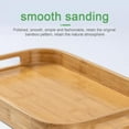 thumbnail image 5 of Bamboo Serving Tray with Open Handles, Bamboo Serving Tray, Tea/Coffee Serving, Appetizers, Snacks, Charcuterie Tray, Natural, 5 of 6