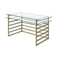 thumbnail image 2 of ACME Shona Desk in Antique Gold & Clear Glass 92535, 2 of 5