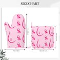 thumbnail image 3 of DouZhe Oven Mitts and Pot Holders Sets, Breast cancer awareness Pink Ribbon Prints Non-Slip Heat Resistant Kitchen Oven Silicone Glove, 3 of 7