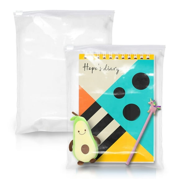 Pack of 250 Slide Seal Reclosable Bags 8 x 10. Clear poly Bags 8x10. Polyethylene bags for Packing and Storing 2.75 mil. Plastic bags for industrial, food service, health needs.