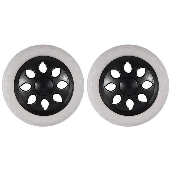 2 x shopping cart wheels-Black & White