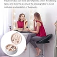 thumbnail image 5 of Jewelry Box Small Travel Jewelry Organizer Storage, Portable Display Case, Jewelry Holder for Women Girls, Necklace Earring Rings Accessories, Mother's Day Birthday Gift, 5 of 5