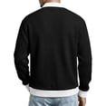 thumbnail image 6 of Sweatshirts For Men Long Sleeve Waffle Polo Shirts Loose Pullover Tops Lightweight Trendy Sweatshirts, 6 of 8