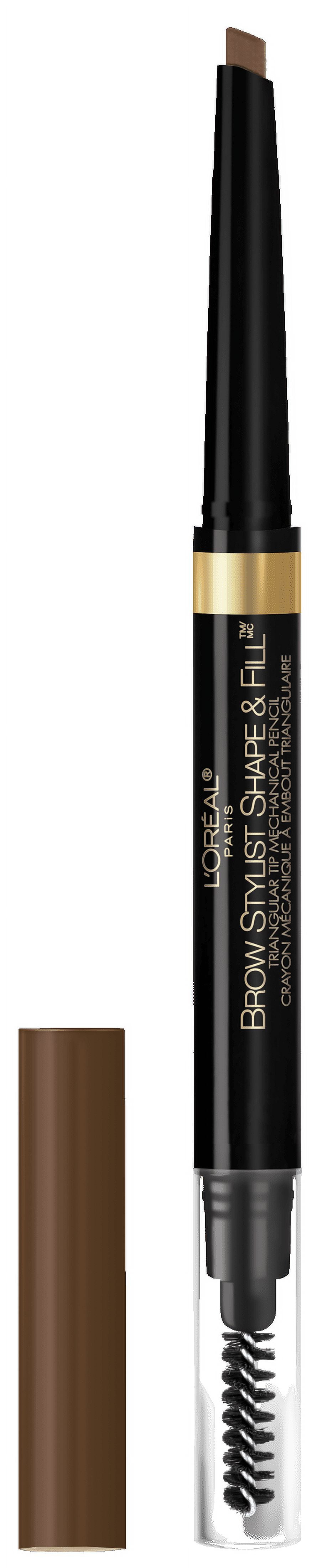 (2 pack) L'Oreal Paris Stylist Shape and Fill Mechanical Eyebrow Makeup Pencil, Light Brunette