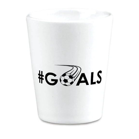 Ceramic Shot Glasses Goals Sports Olympics Bar Supplies Accessories 2 Oz