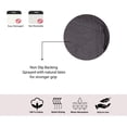 thumbnail image 3 of Home Weavers Inc Waterford Collection 100% Cotton Bath Carpet Non-Slip 2 Piece Bath Carpet set, Bathroom Rug- 17"x24", Bath Rug- 21"x34" Gray, 3 of 7