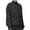 Black, variant on Button Front Quilted Padded Coat for Women, Ribbed Collar Long Sleeve, Casual Warm Winter Outerwear, 1 Piece, XL-XXL, Plus Size Friendly