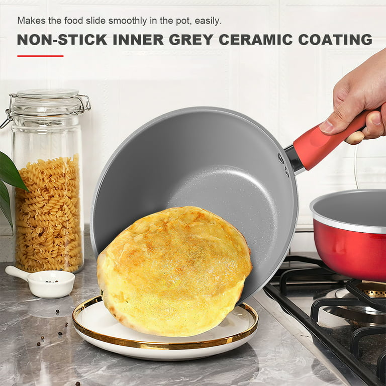 6Pcs Pots and Pans Set, Nonstick Cookware Set Detachable Handle