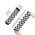 thumbnail image 4 of Fuzoiu Black and White Checkerboard Print Adult Socks, Crew Moisture-wicking Socks, Unisex Cushion Crew Socks,Casual Sports Ankle Socks, 4 of 7