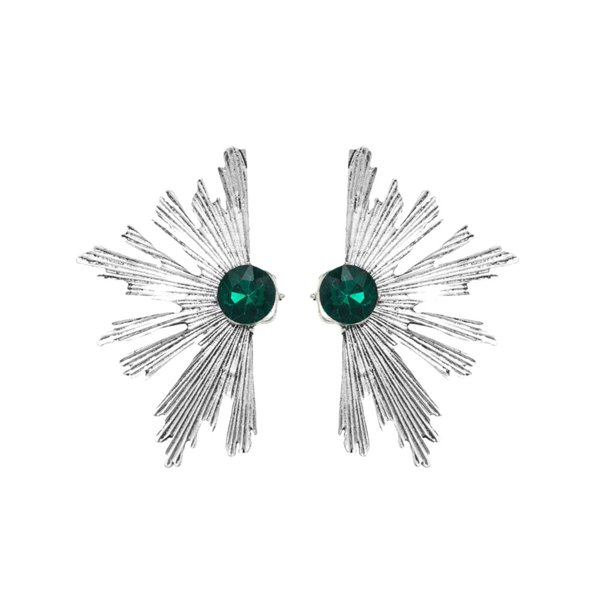 Pendientes de tuerca de 2 uds., pendiente de línea geométrica Push-Back, Metal hipoalergénico, exhibición Vintage, hallazgo de joyería Ropa, zapatos y accesorios Miscelánea verde plata Guardurnaity AP017541-01
