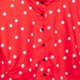 thumbnail image 7 of TGSLY Polka Dot Cropped Jacket for Women Lightweight Soft Stand Collar Long Sleeve Coat Side Adjustable Drawstring Ruched Hem Outerwear Jacket XS, 7 of 7