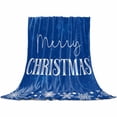 thumbnail image 2 of Merry Christmas Throw Flannel Blanket 50x60In Winter Snowflake Blue Super Soft Cozy Bed Blanket, Lightweight Plush Fuzzy Bed Throw for Bedroom Sofa Couch Living Room, 2 of 4