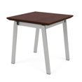 thumbnail image 2 of Newport Reception Waiting 20x20" Wood End Table / Silver Steel / Walnut, 2 of 5