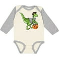 thumbnail image 3 of Inktastic Trick or Treat Franken-Raptor Boys or Girls Long Sleeve Baby Bodysuit, 3 of 5