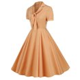 thumbnail image 3 of Women 1950s Retro Vintage Formal Cocktail Swing Dresses Short Sleeve/Sleeveless Elegant Fit and Flare Evening Prom Dress, 3 of 6
