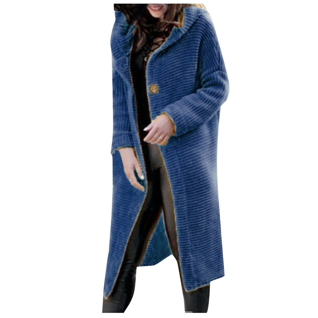 plus size long hooded cardigan