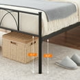 thumbnail image 4 of Modern Stylish Iron Bed Frame with Headborad & Footboard,Firm Support Structure, Metal Platform Bed Frame, No Box Spring Needed, Under Bed Storage, Simple Assembly, 4 of 7