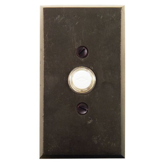Emtek 2423 4-1/2" Height Rectangular Style Bronze Lighted Doorbell Rosette From The