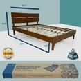thumbnail image 2 of Acacia Aurora Solid Wood Bed Frame With headboard Queen Caramel, 2 of 6
