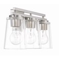 thumbnail image 3 of allen + roth Houlton 22-Inches 3 -Light Brushed Nickel Modern/contemporary Vanity light, 3 of 9