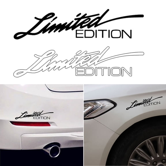 Walbest Universal Auto Car Stickers Waterproof Decorative PET Limited Edition Letter Printing Decal Black