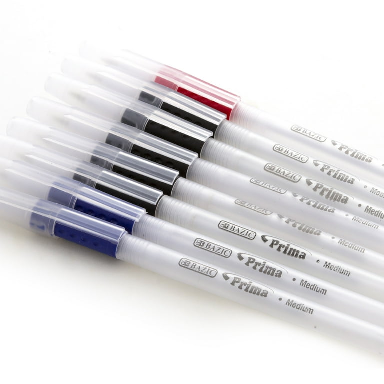 Bazic Prima Assorted Color Stick Pen w/ Cushion Grip (8/Pack)