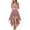 hwj# Pink239, variant on Women'S Midi Dress Solid Color Lace Embroidery Sleeveless Crewneck High Waist A-Line Ruffles Tiered High Low Hem Midi Length Wedding Guest Party Formal Dresses,BU2,XL