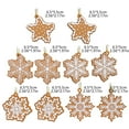 thumbnail image 3 of ToyKingdee Christmas Gingerbread Snowflake Ornaments Christmas Tree Decorations Mini Hanging Xmas Tree Ornaments for Xmas Home Winter Party Decor Crafts Favors, 3 of 6