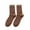 Coffee, variant on Crew Dress Socks by Baberdicy, 1-Pair Men's Casual Business Crew Socks, Breathable Cotton Mid-Calf Dress Socks with Stripe Pattern, Comfortable Tube Socks for Office, Daily & Autumn Winter Wear