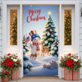 thumbnail image 6 of Decorative Design Merry Christmas Banner Festive Decoration Snowman Scene Christmas Tree Snowflakes for Holiday Party Indoor Celebration Winter Decor, 6 of 9