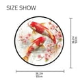 thumbnail image 5 of 36.2 Inch Round Floor Mat Golden Carp Carpet Decor Rug for Living Room Bedroom, 5 of 6