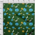 thumbnail image 3 of oneOone Cotton Cambric Dark Green Fabric Halloween Quilting Supplies Print Sewing Fabric By The Yard 56 Inch Wide, 3 of 4