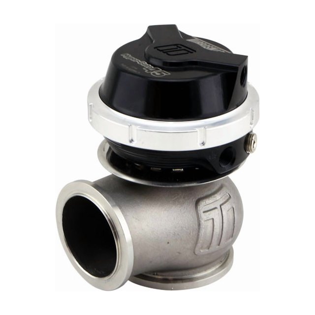 Turbo Smart Turbocompresseur Wastgate TS-0553-1012 Gen-V Hyper-Gate45; Noir; 45 mm; 14 PSI; avec Brides d'Entrée et de Sortie/serpents en V/siège de Valve/raccords d'Aspirateur