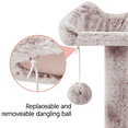 thumbnail image 6 of Yaheetech 53.9" H Cat Tree with Double Condos, Scratching Posts & Ramp, Brown/White, 6 of 10