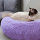 thumbnail image 5 of Round Dog Bed for Cat Puppy Pet Soft Plush Sofa Cushion Puppy Sleeping Nest Purple M-60cm, 5 of 5